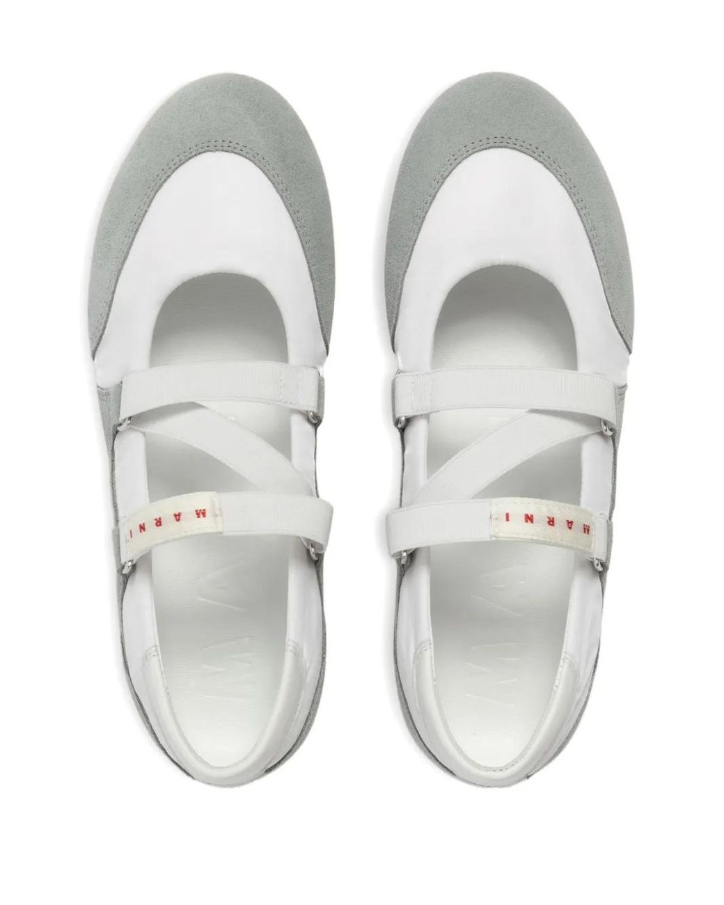 Marni White Fußball Retro Ballerina Turnschuhe