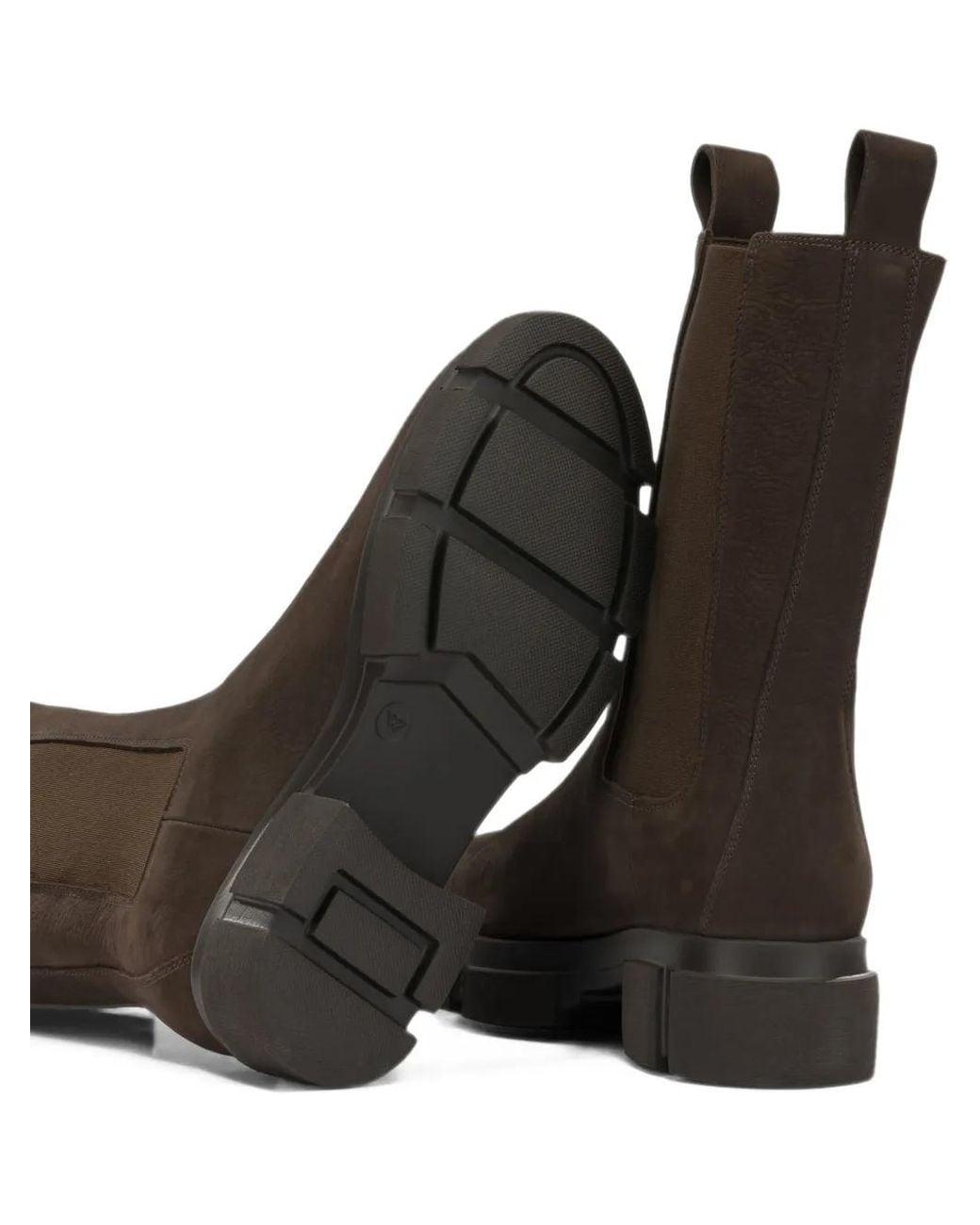 COPENHAGEN Brown Elasticated Side-Panel Ankle Boots