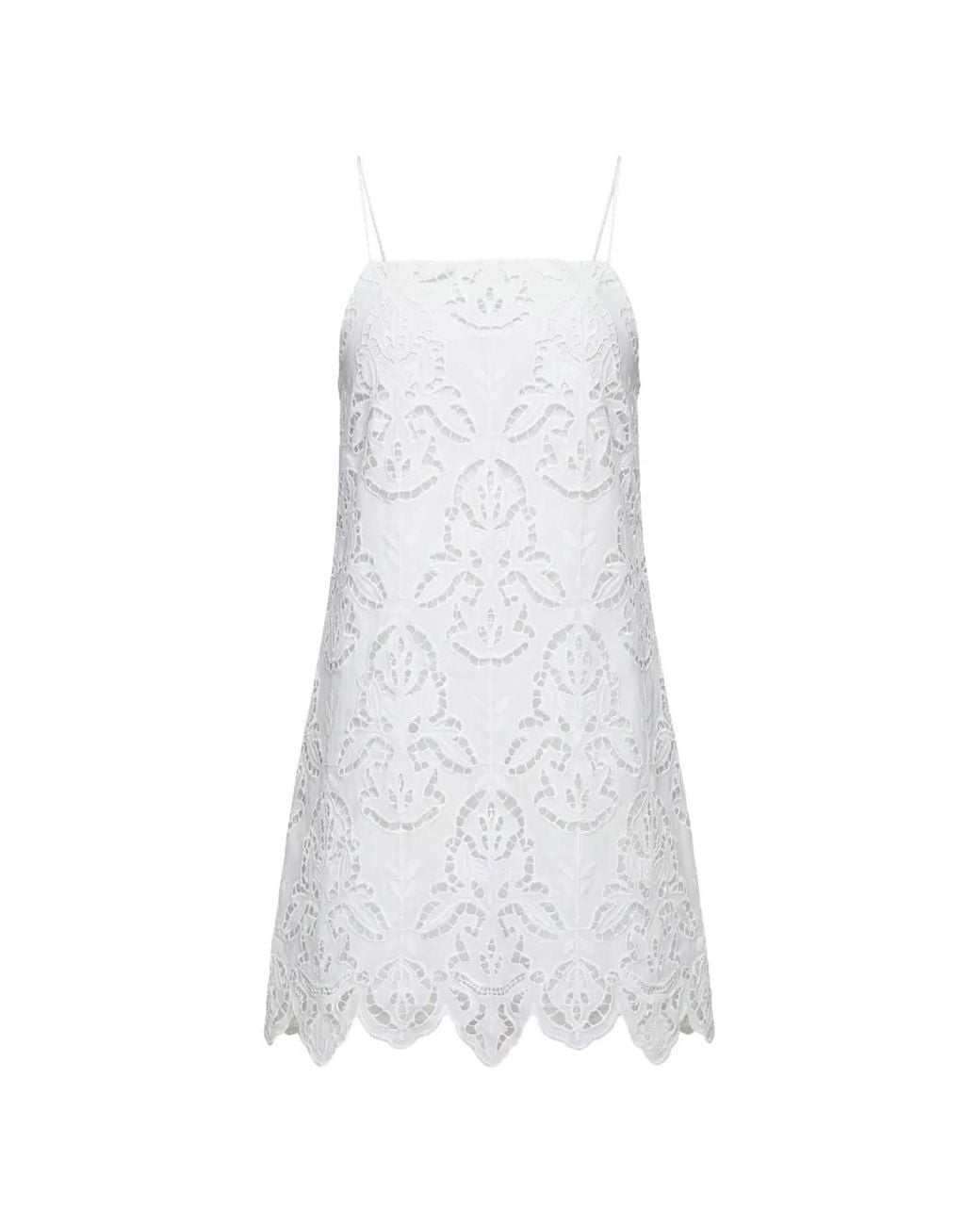 Toccin White Olivera Eyelet Shift Dress