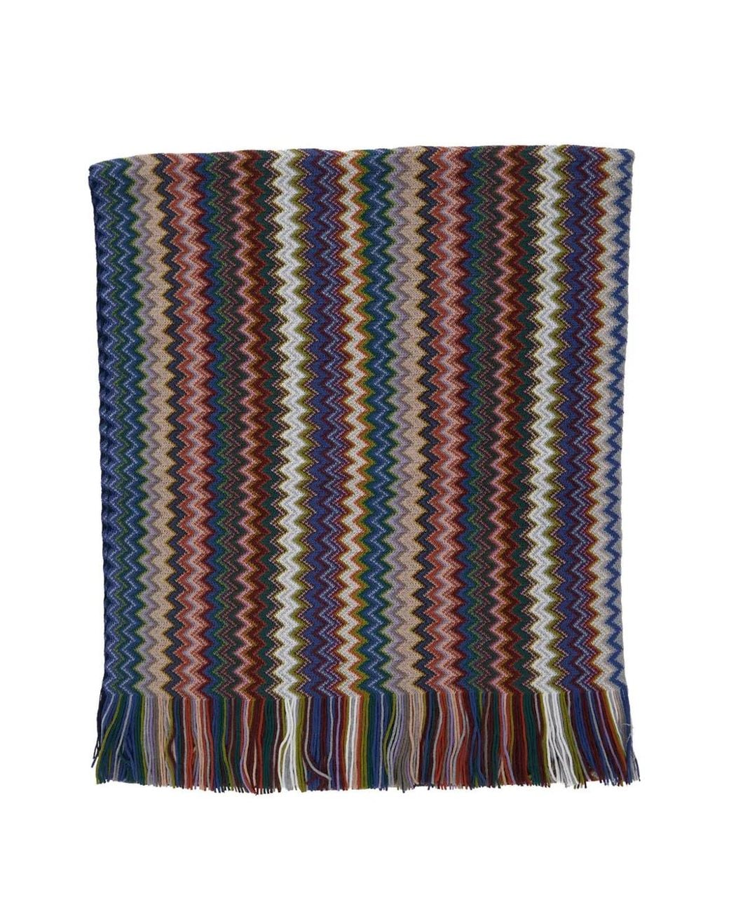 Missoni Black Zig-Zag Fringed Scarf for men