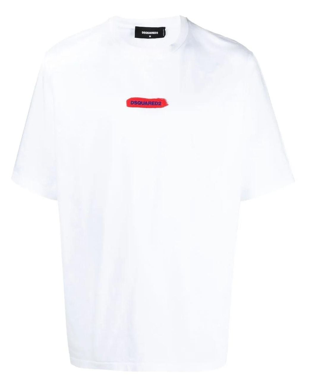DSquared² White Logo-Print Crew Neck T-Shirt