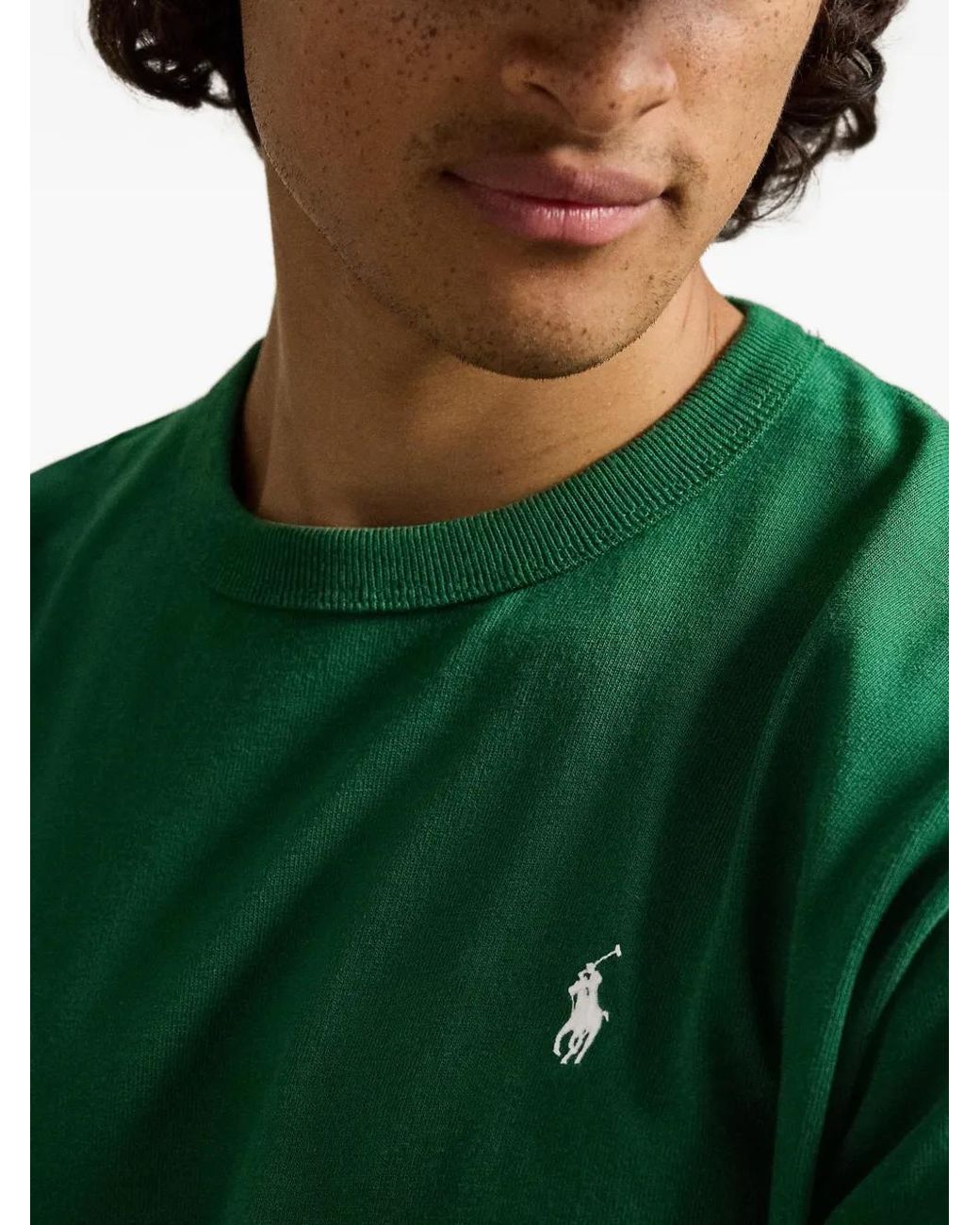 Polo Ralph Lauren Green Relaxed Fit Jersey Crewneck T-Shirt for men