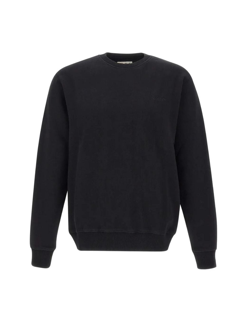 Mc2 Saint Barth Blue Fourseason Cotton Sweatshirt With Logo-Embroidery for men