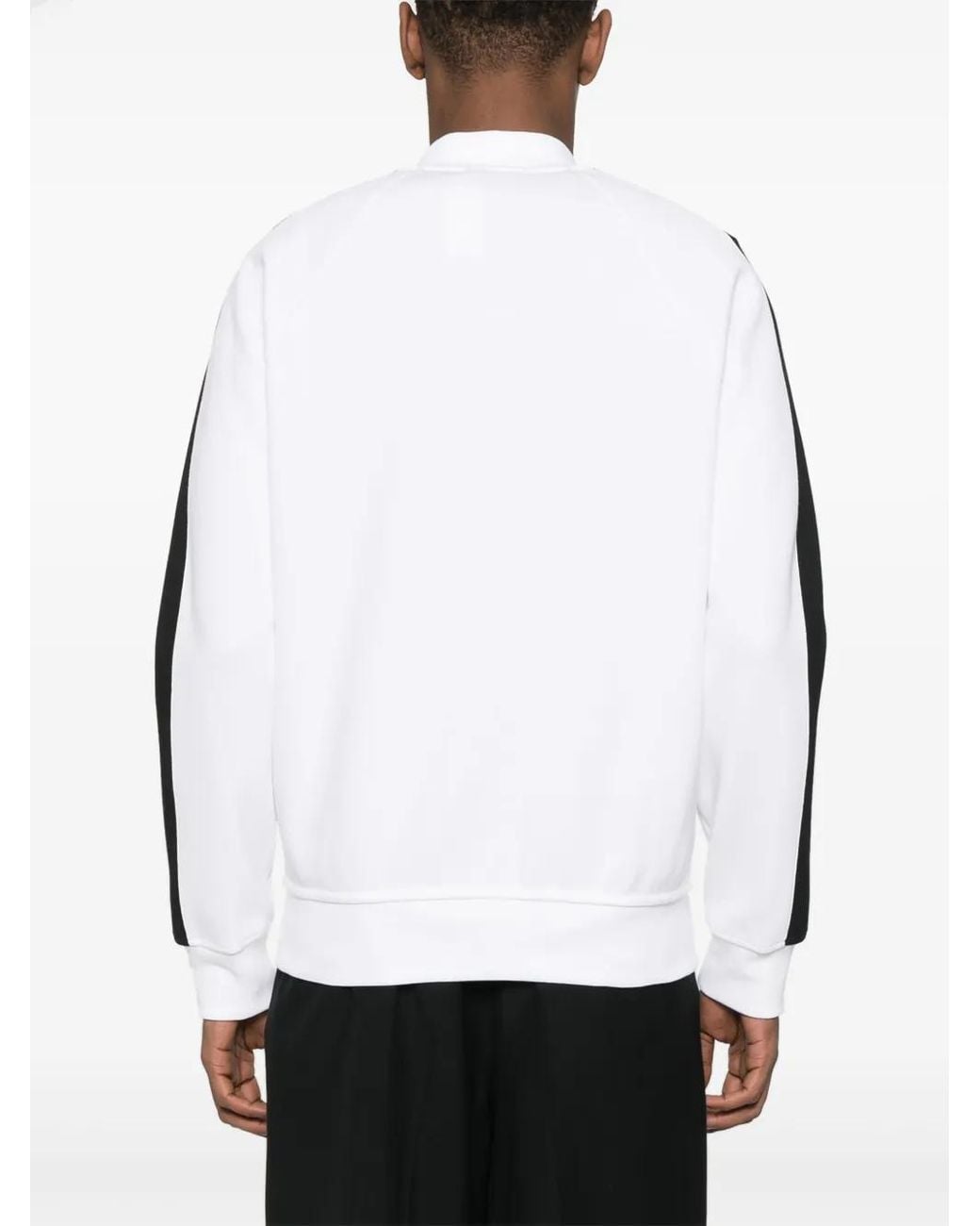 Polo Ralph Lauren White Polo-Pony-Embroidery Zipped Sweatshirt for men