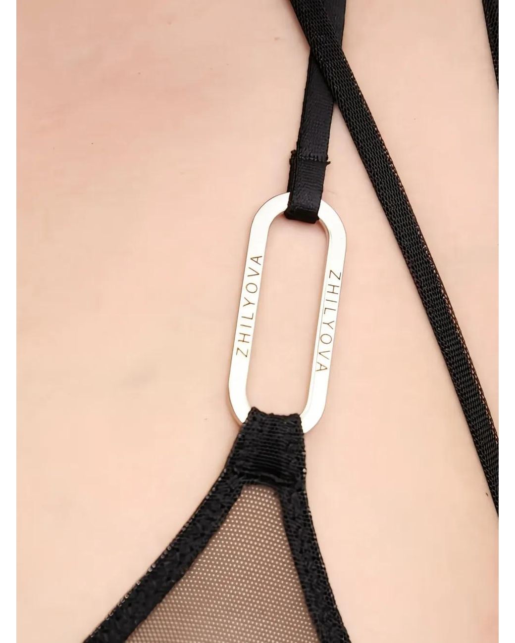 Zhilyova Mesh Bh in het Black