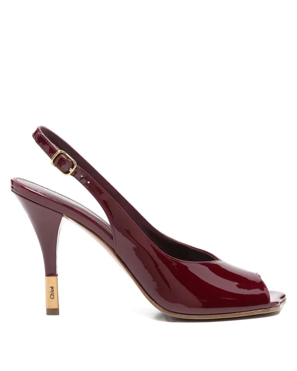 Chloé Purple 100Mm Heel Slingback Sandals