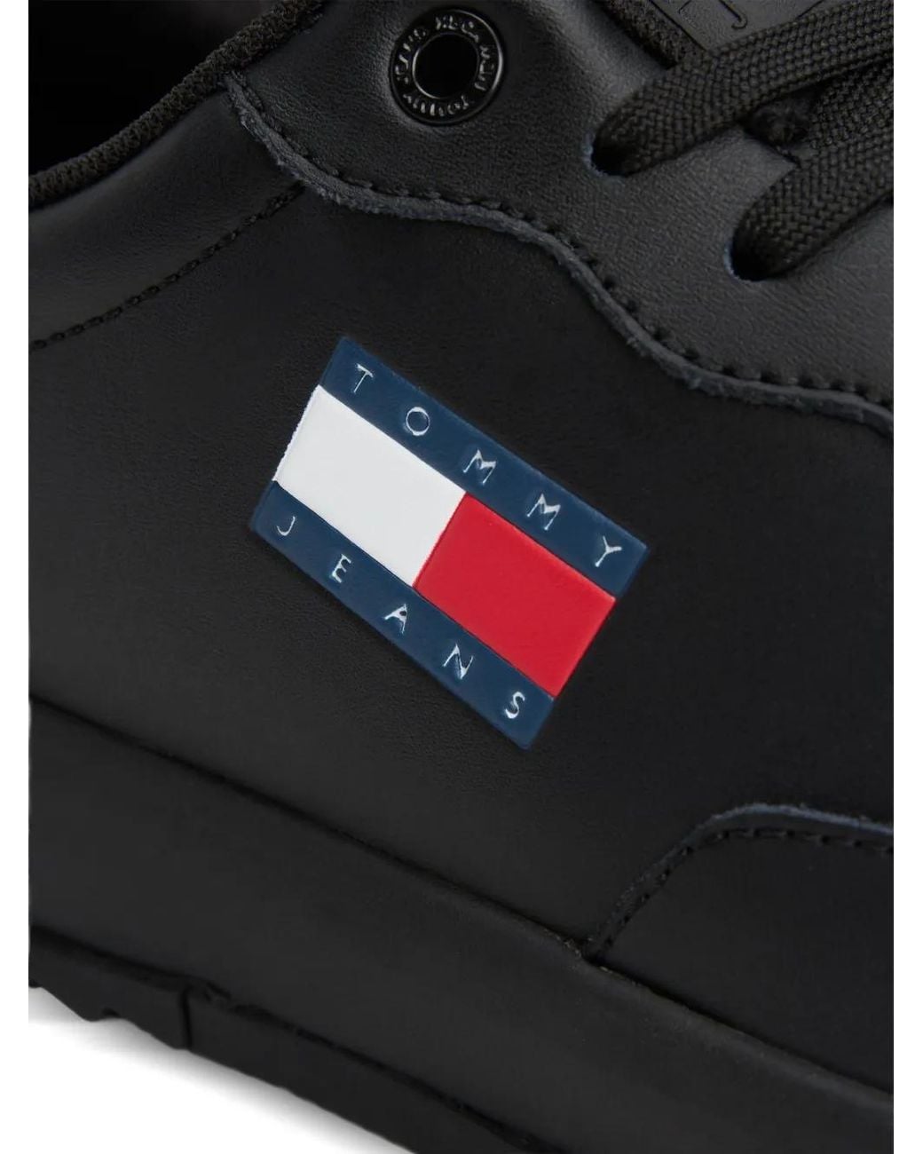 Baskets À Patch Logo Tommy Hilfiger pour homme en coloris Black