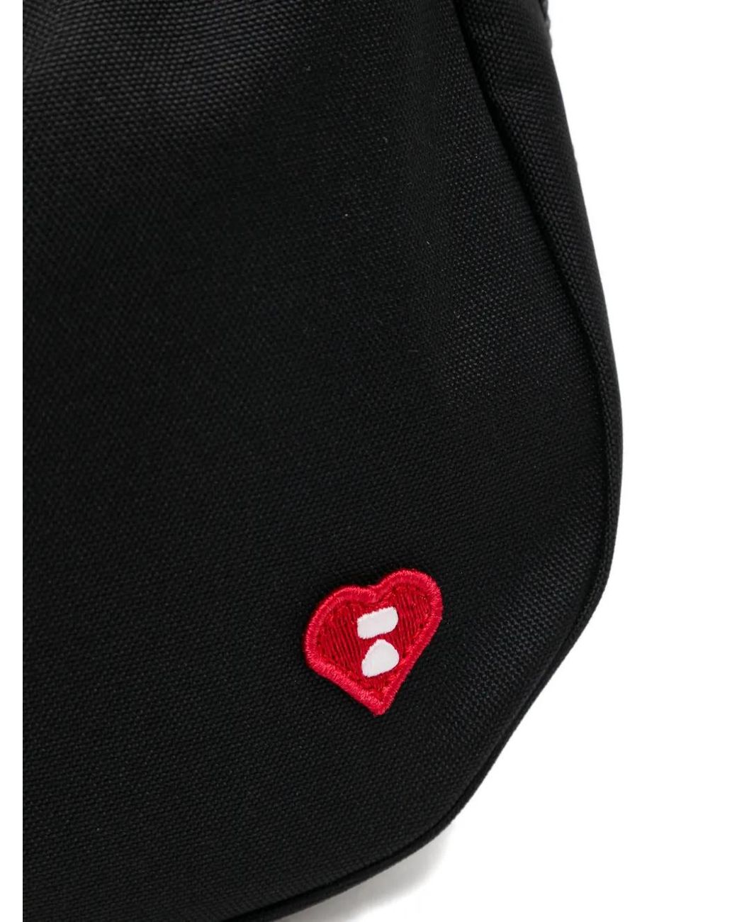 AAPE BY A BATHING AP Black Logo-Patch Shoulder Bag