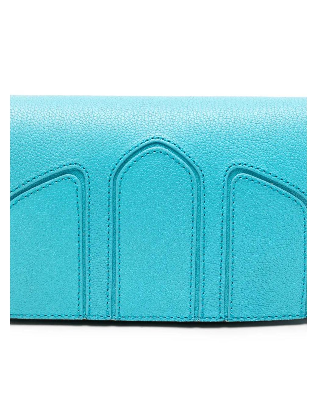 Delage Blue Sac À Bandoulière En Cuir Grainé