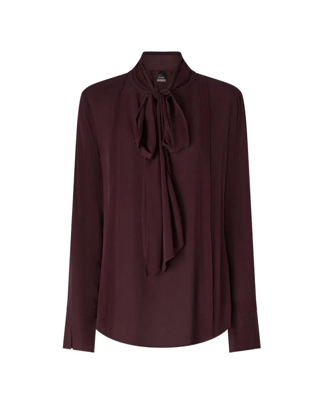 Pinko Purple Blouse With Sash Collar