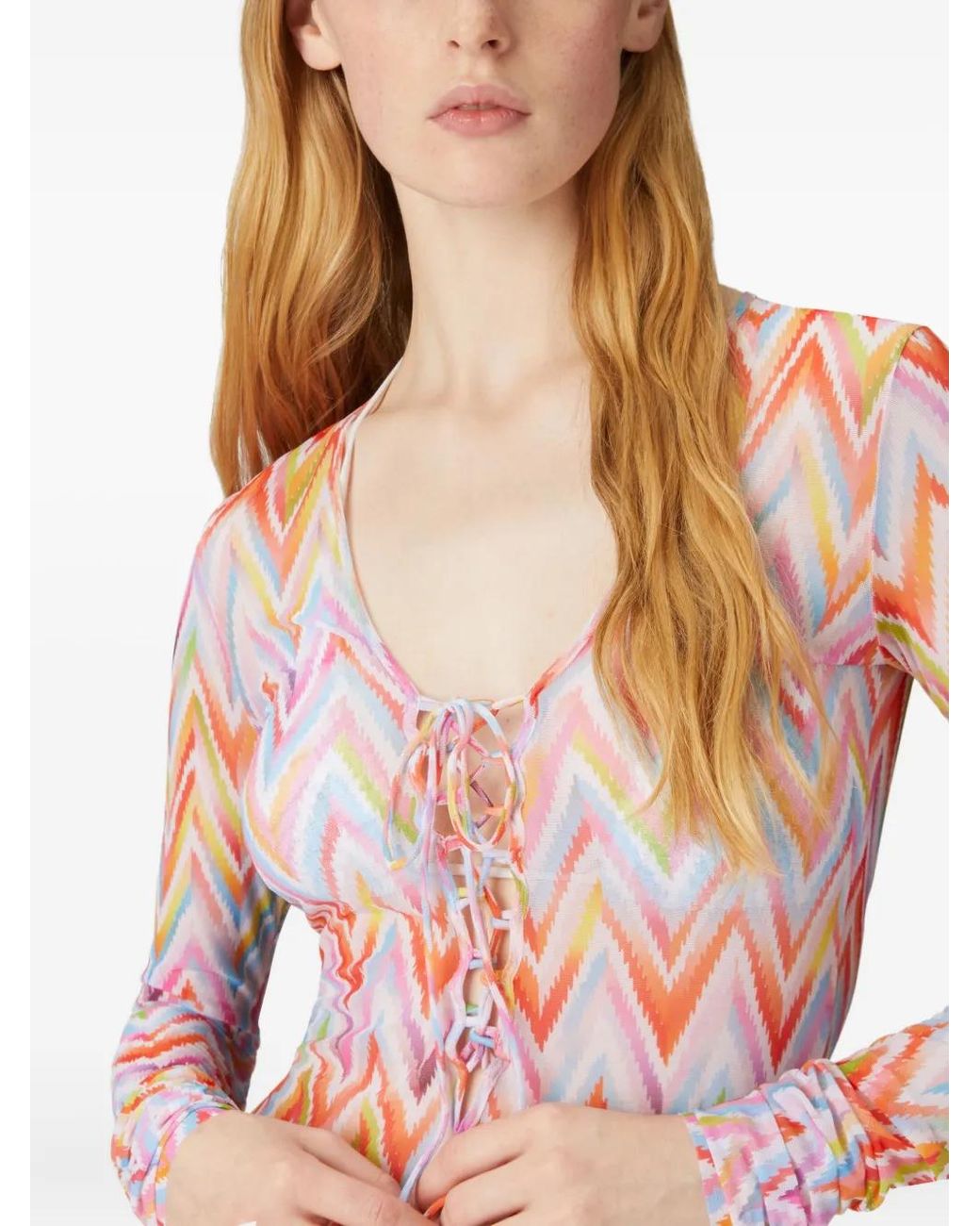 Missoni White Zigzag-Pattern Dress