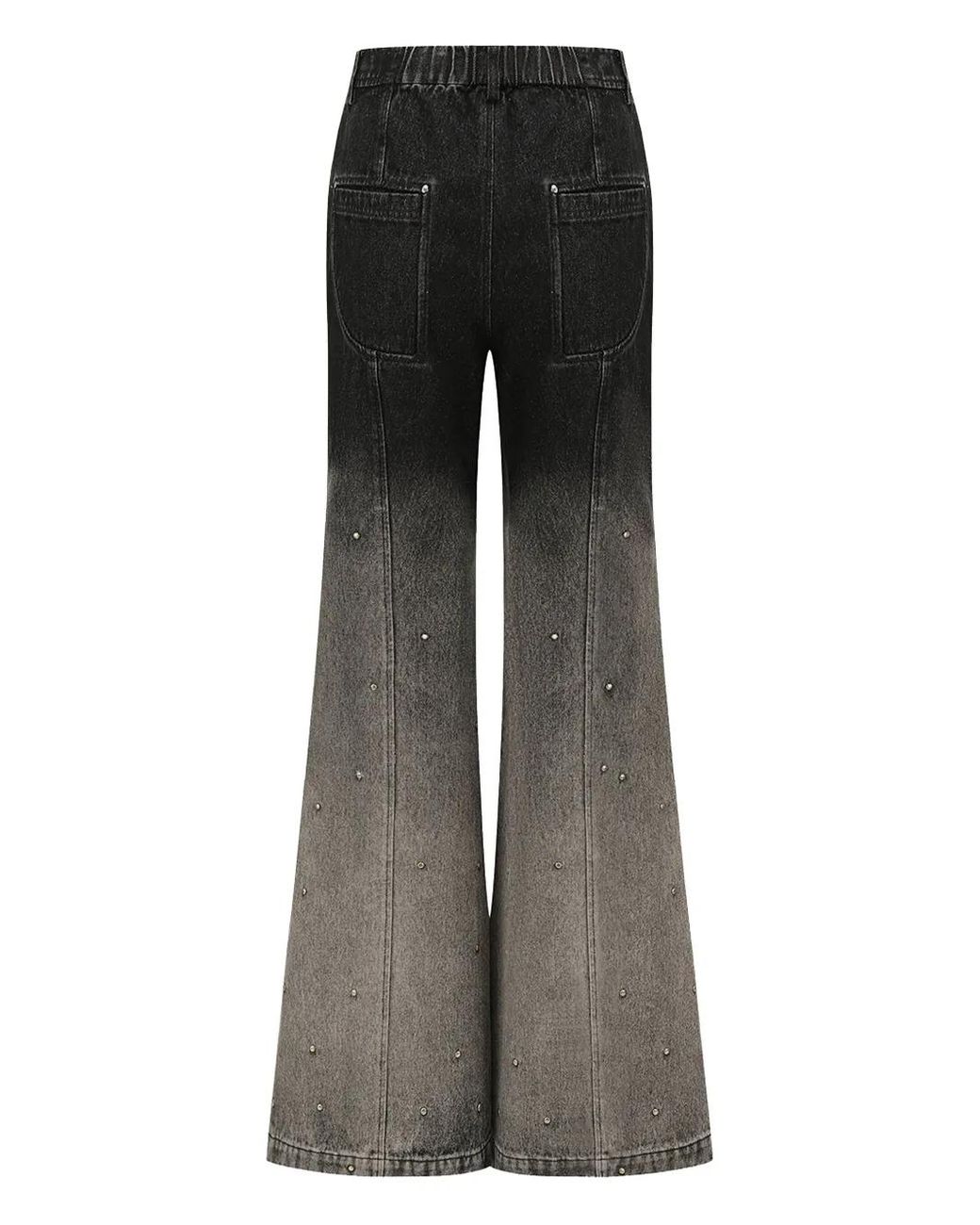 Oude Waag Gray Gradient-Print Flared Trousers