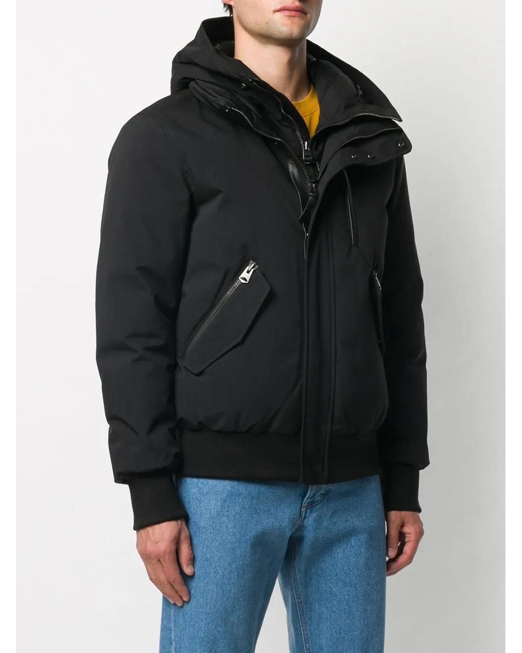Mackage Black Dixon Hooded Down Jacket for men