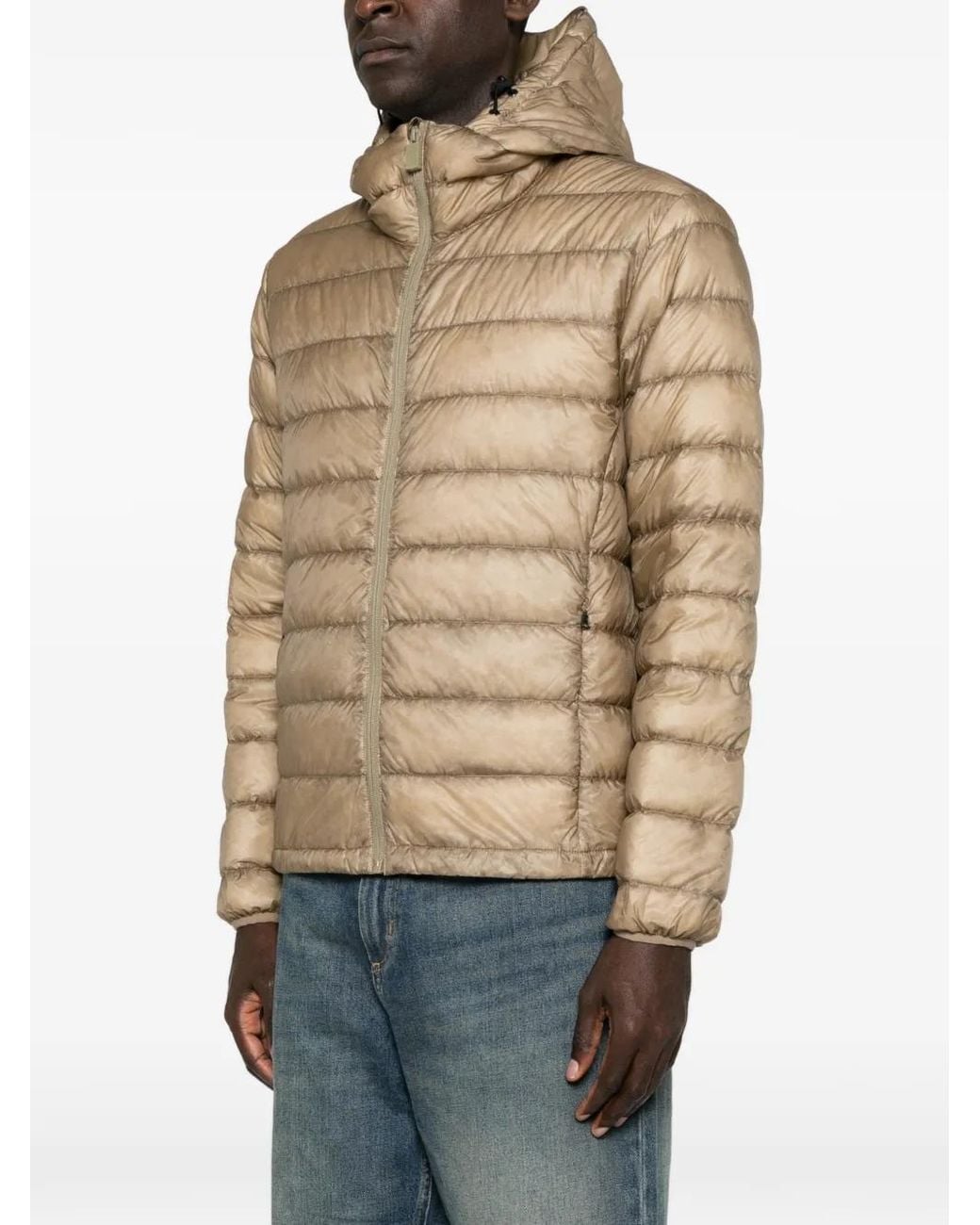 Aspesi Natural Nelson Quilted Hooded Jacket for men