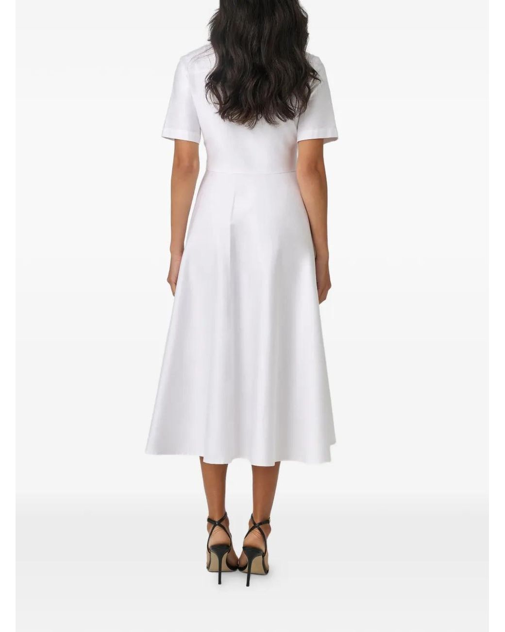 Toccin White Megan Tie-Front Short-Sleeve Shirt Dress