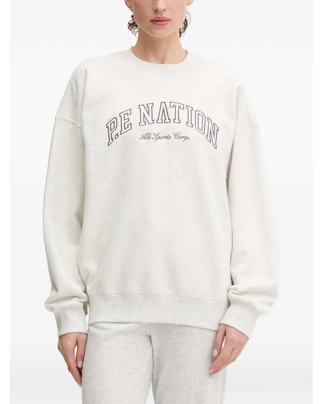 Felpa Con Logo di P.E Nation in White