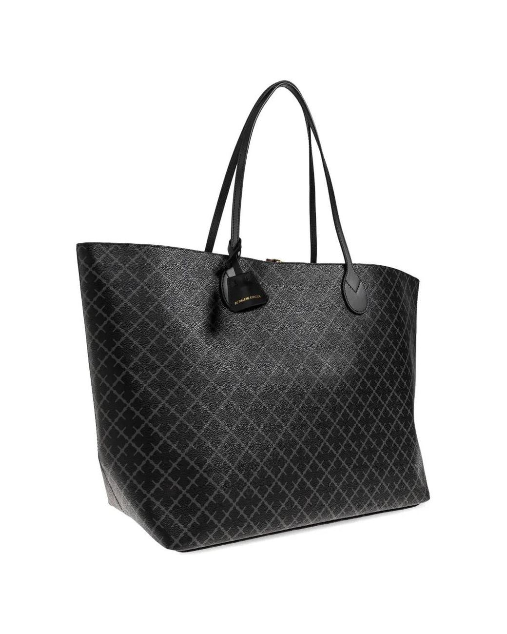 By Malene Birger Black Sac Cabas Abi À Motif Monogrammé