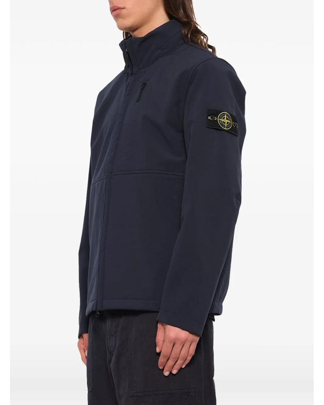 Stone Island Blue Q100005 Soft Shell-R_E.Dye Technology Jacket for men