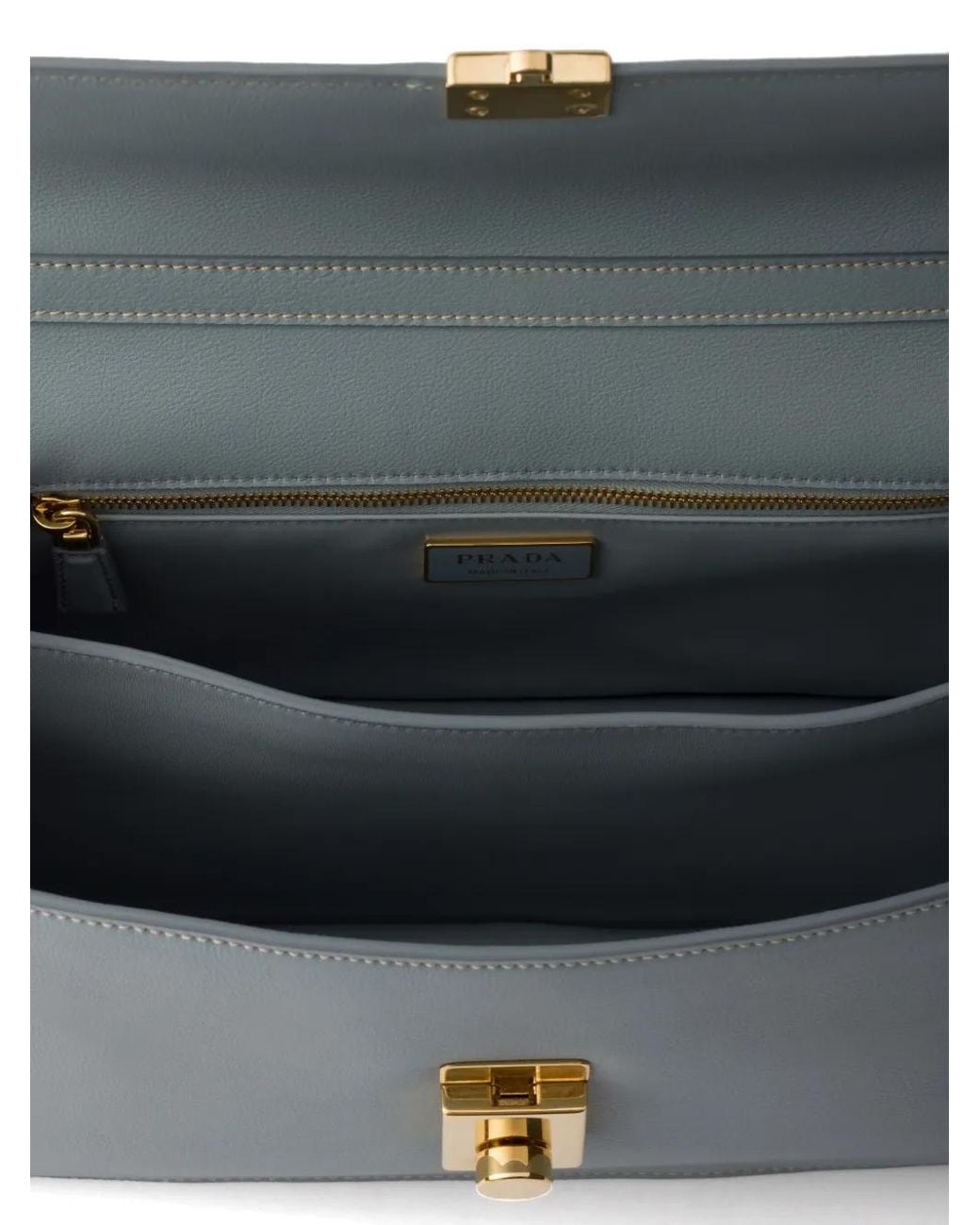Prada Blue Medium Soft Sound Shoulder Bag