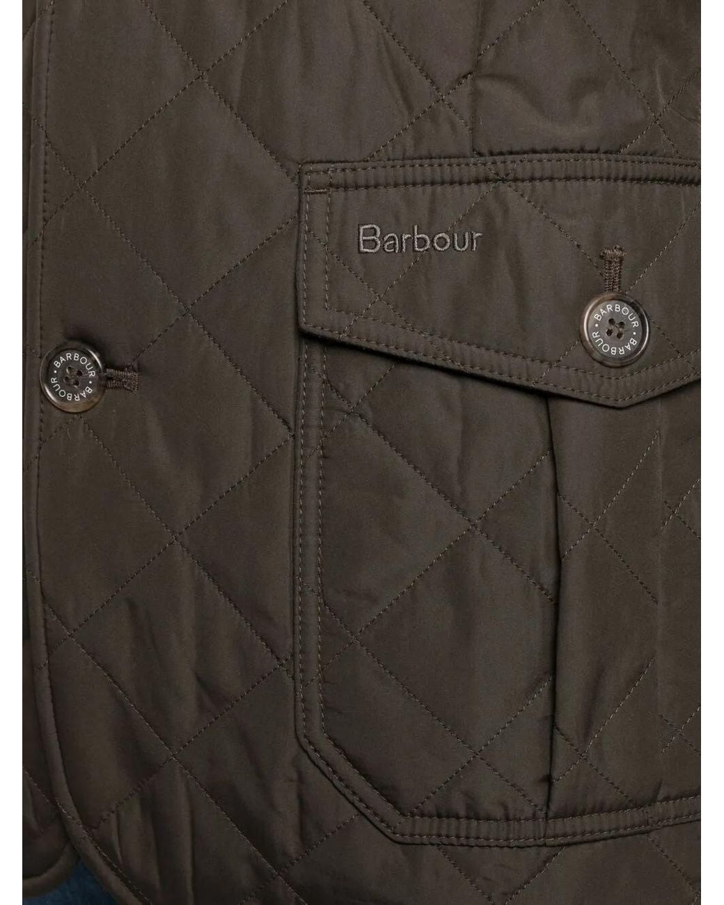 Barbour Brown Lutz Quilted Jacket for men