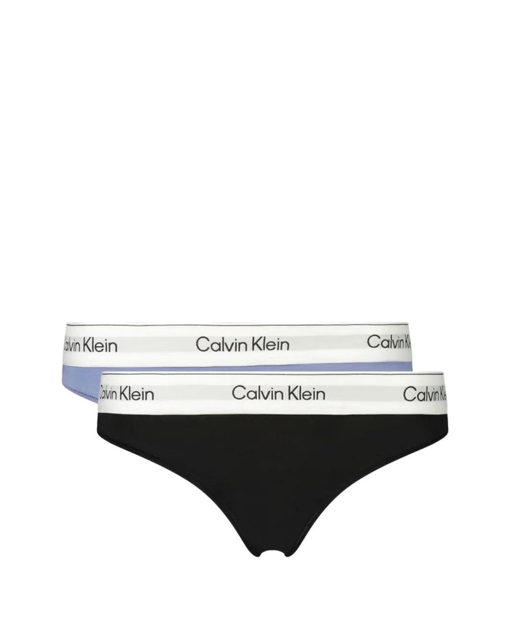 Calvin Klein White Logo-Waistband Thongs (Set Of Two)