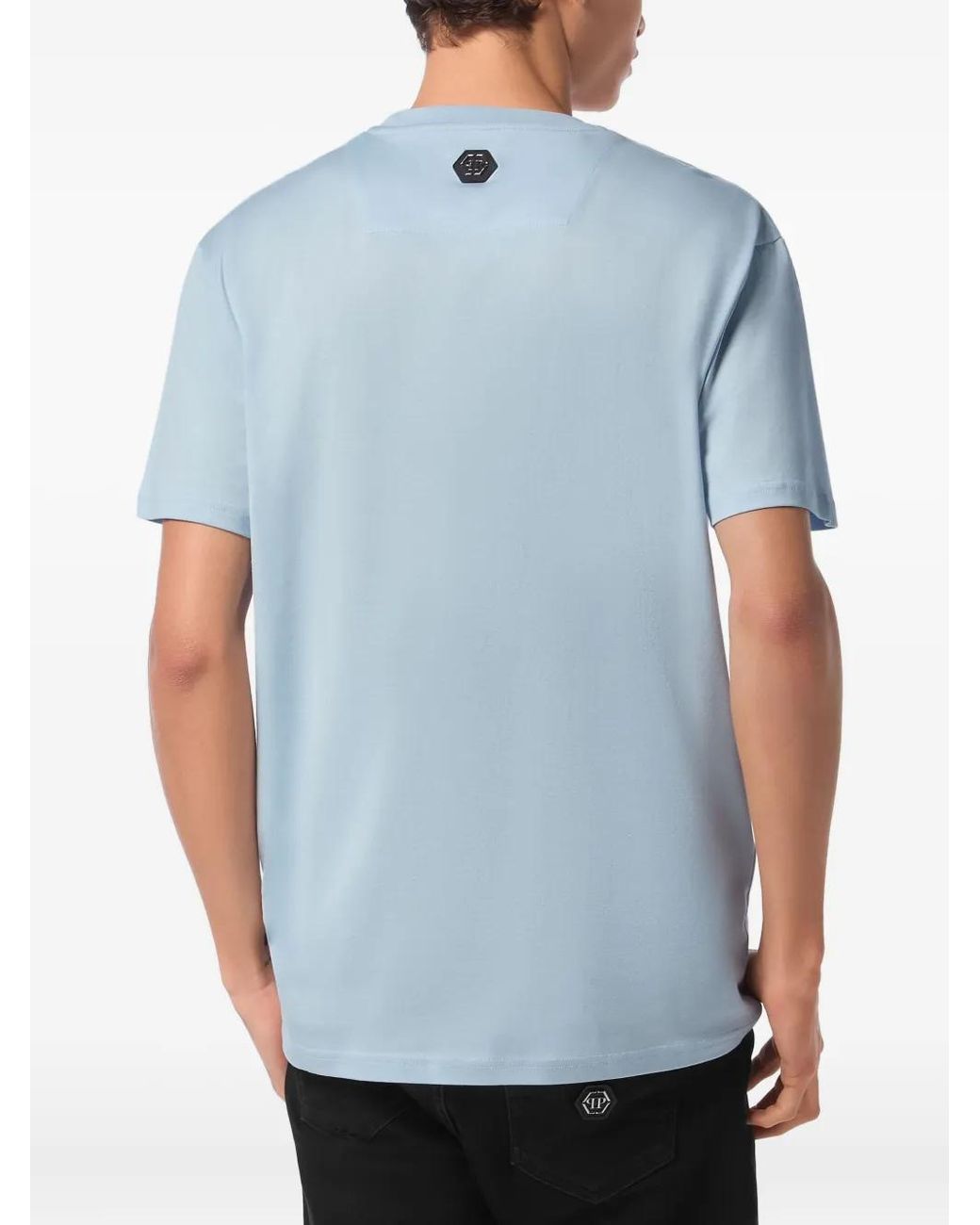 Philipp Plein Blue Stemma T-Shirt for men