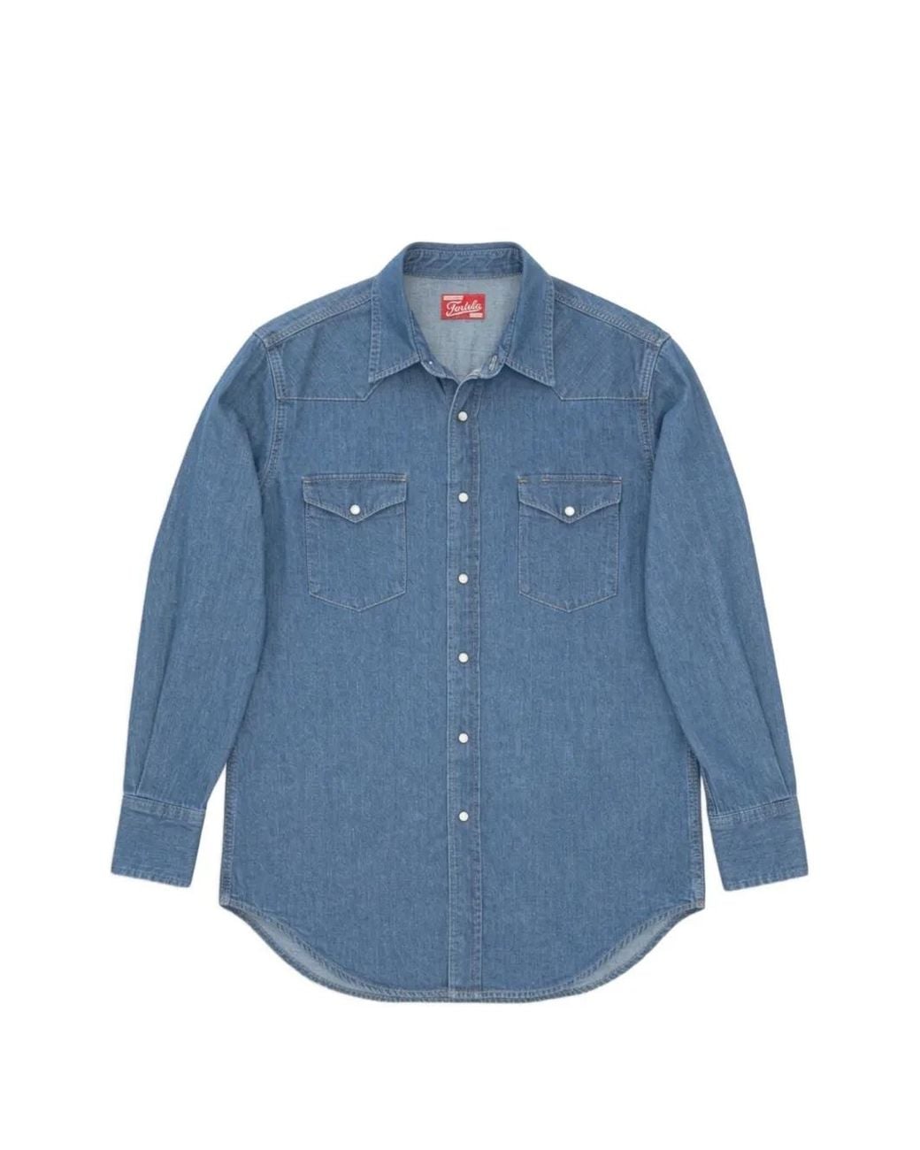 Fortela Blue Jenny Snap-Fastening Shirt for men