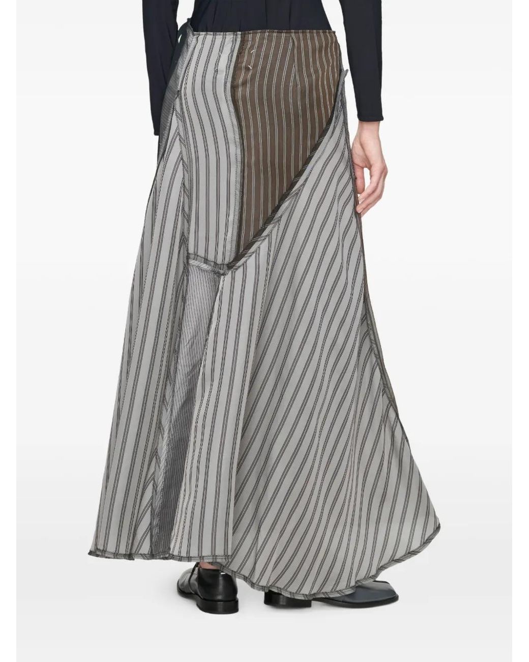 Maison Margiela Gray Skirt With Raw Hem