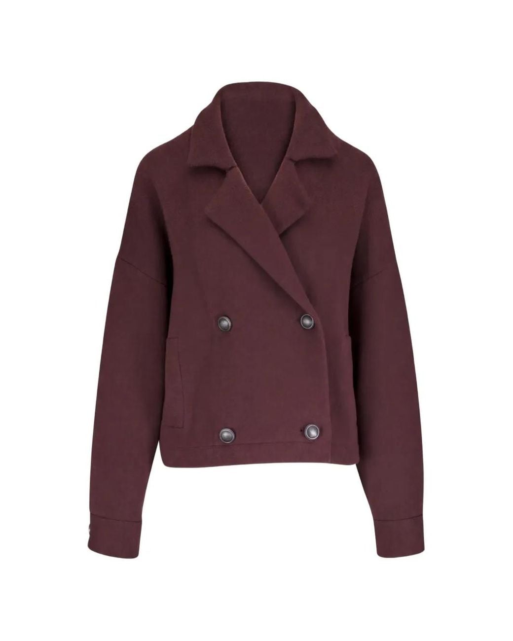 Brunello Cucinelli Purple Double-Breasted Cashmere Jacket