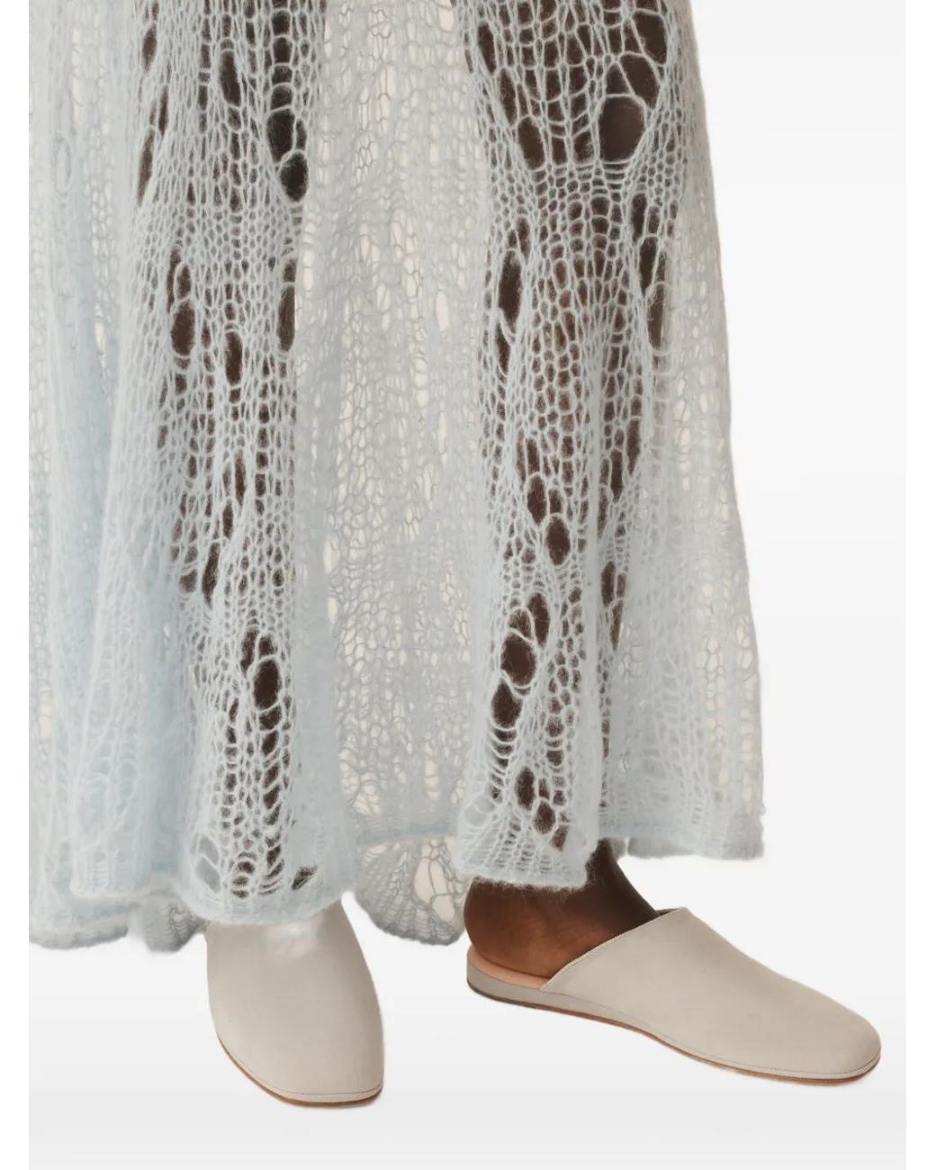 Fabiana Filippi White Suede Mules