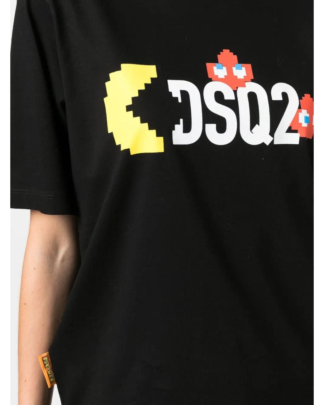 DSquared² Black Pac -Print Cotton T-Shirt
