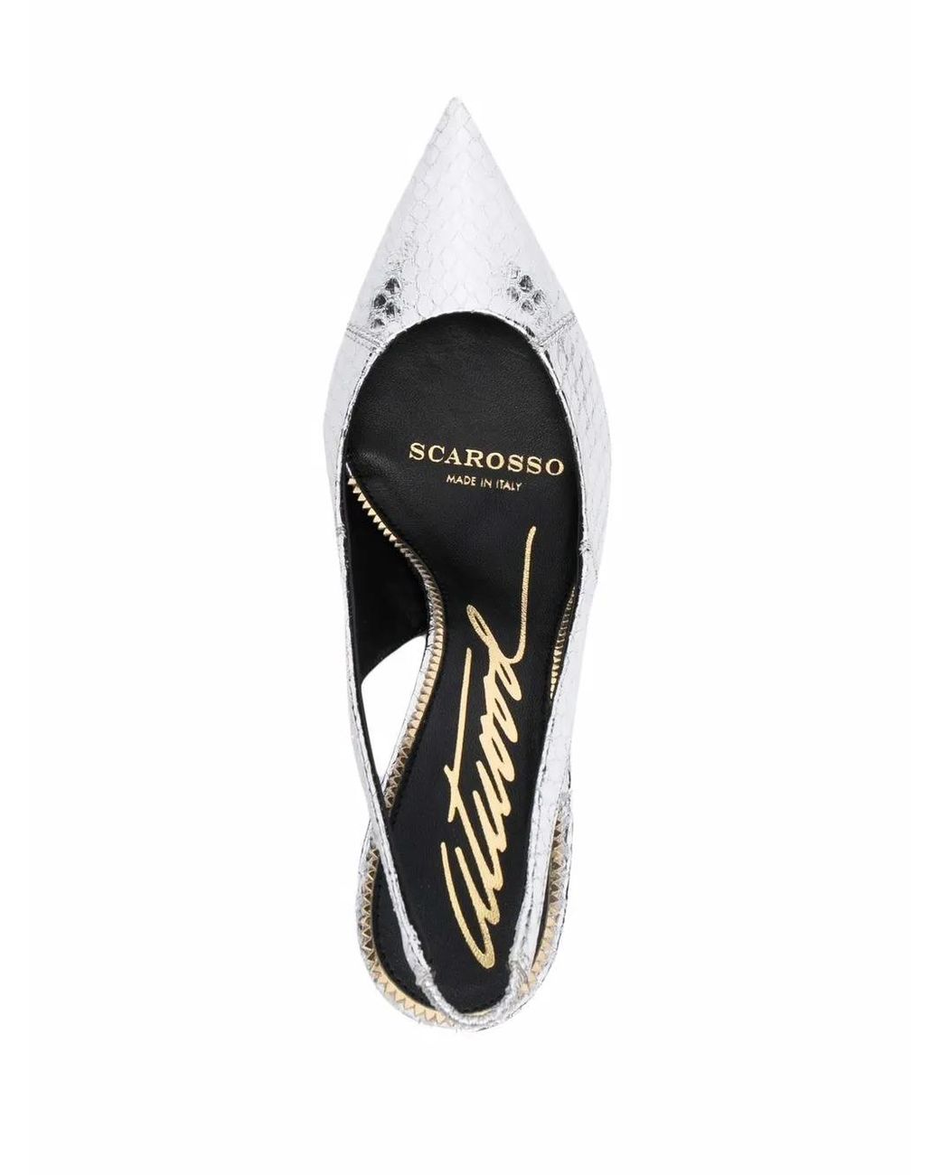 Scarosso White X Brian Atwood Sutton Slingback Pumps