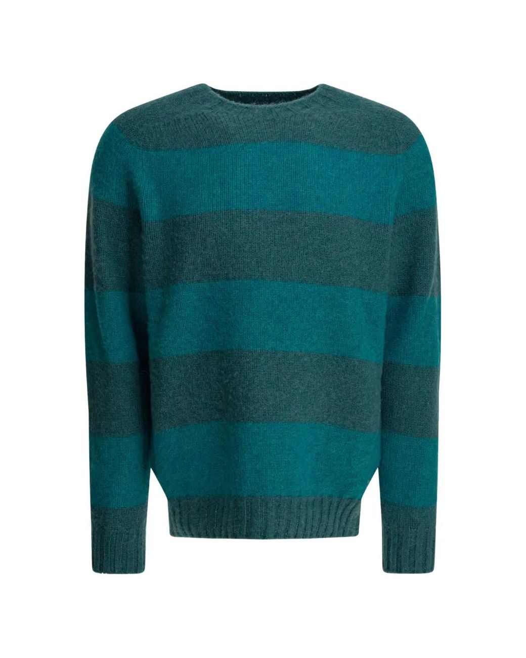 Beams Plus Green Striped Knitwear for men