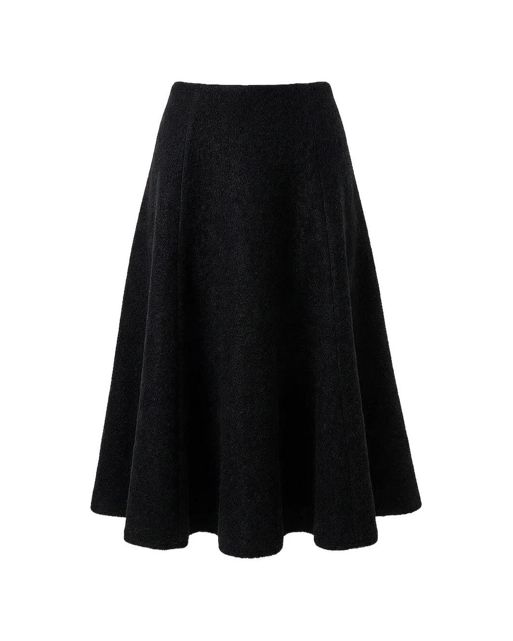 Valentino Garavani Black Seam-Detail Midi Skirt