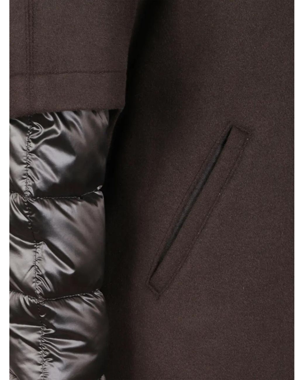 Moorer Black Fur-Trim Hooded Jacket