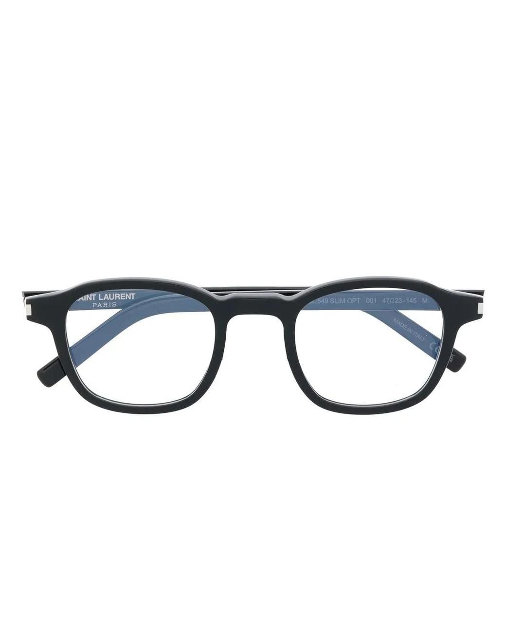 Saint Laurent Blue Limo Square-Frame Glasses for men