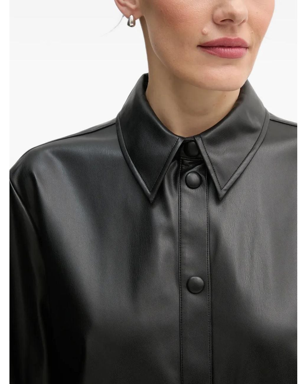 Benetton Black Button-Up Shirt Mini Dress