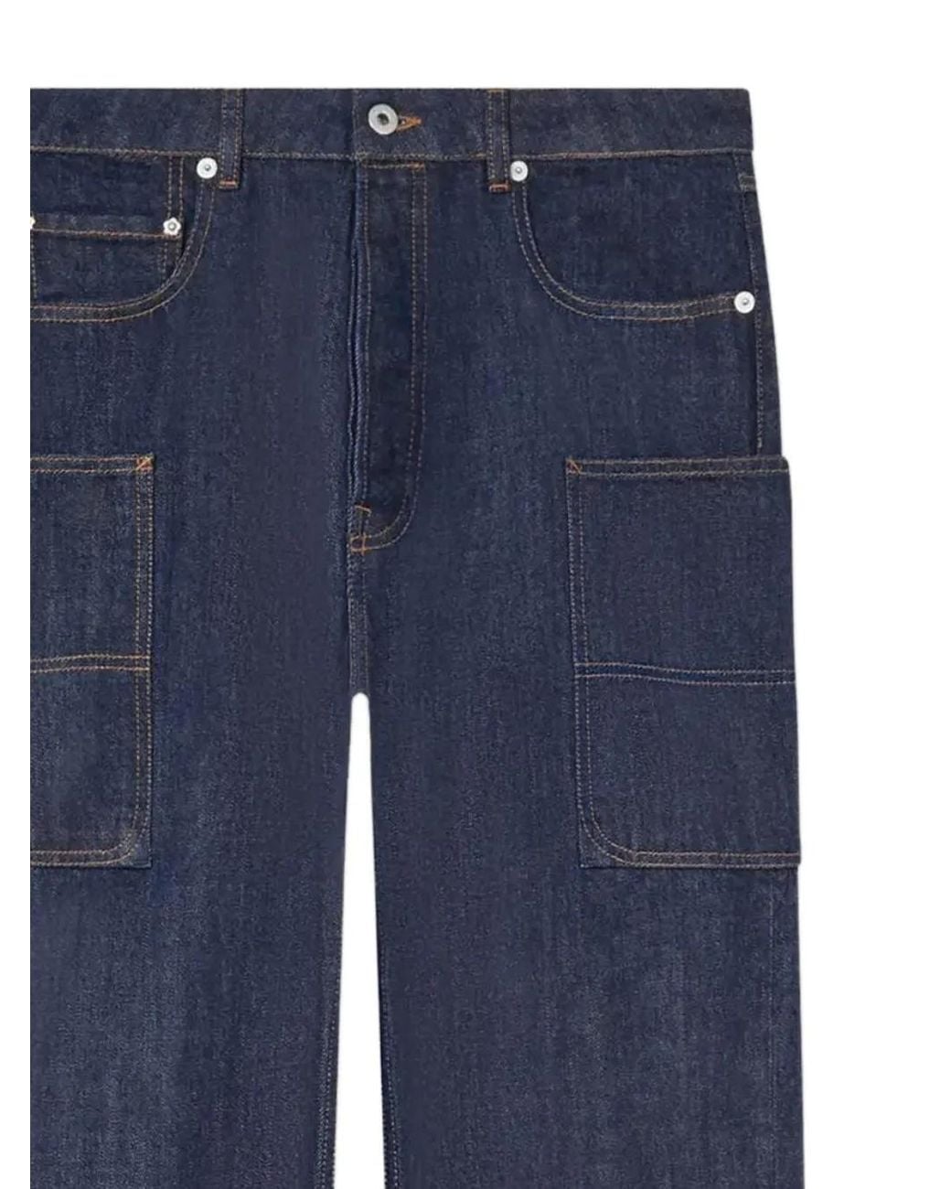 KENZO Blue Drawstring Tapered Trousers for men
