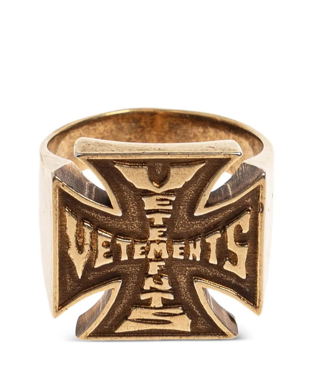 Vetements Metallic Ring Mit Kreuz