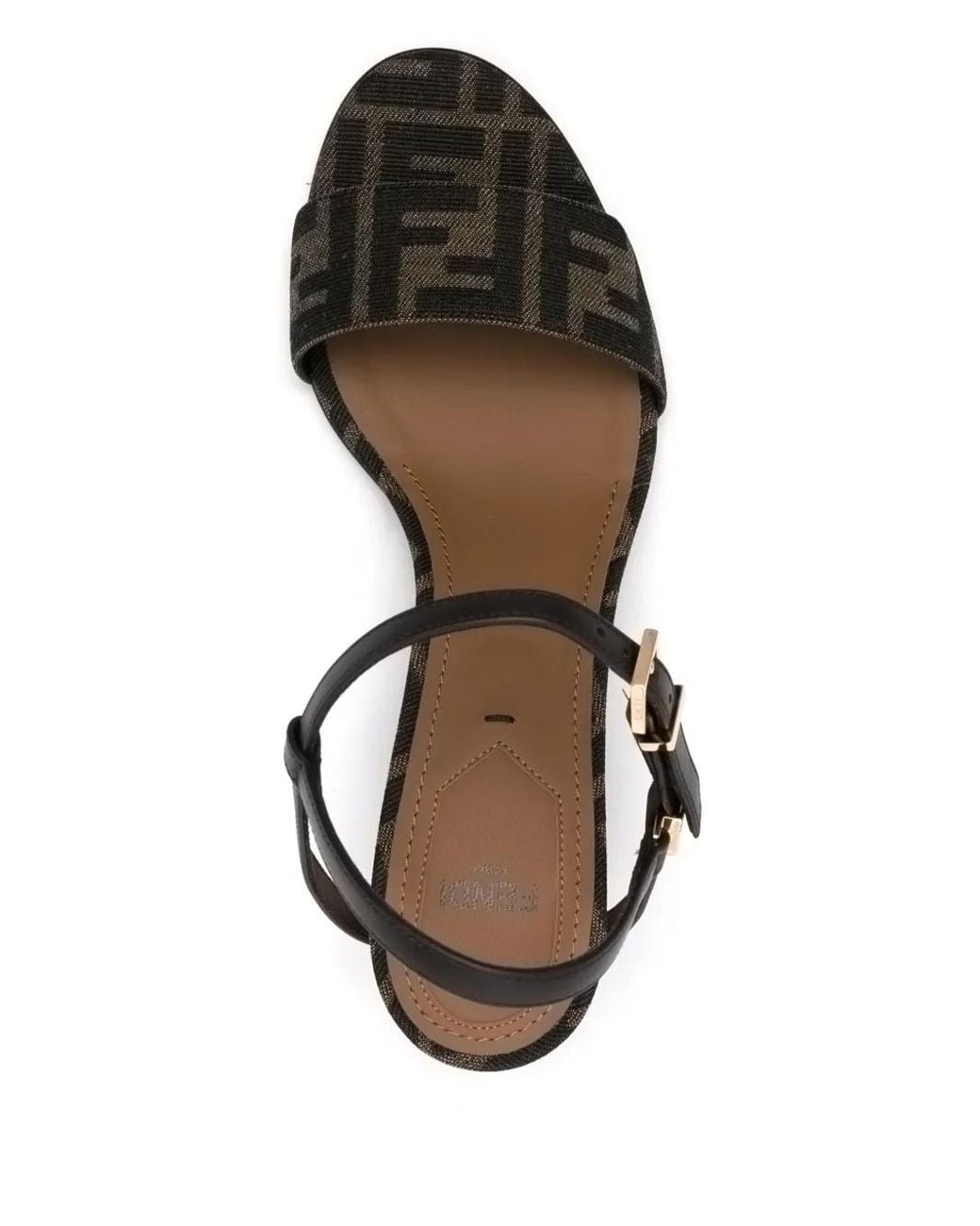 Fendi Black Delfina Heel Sandals