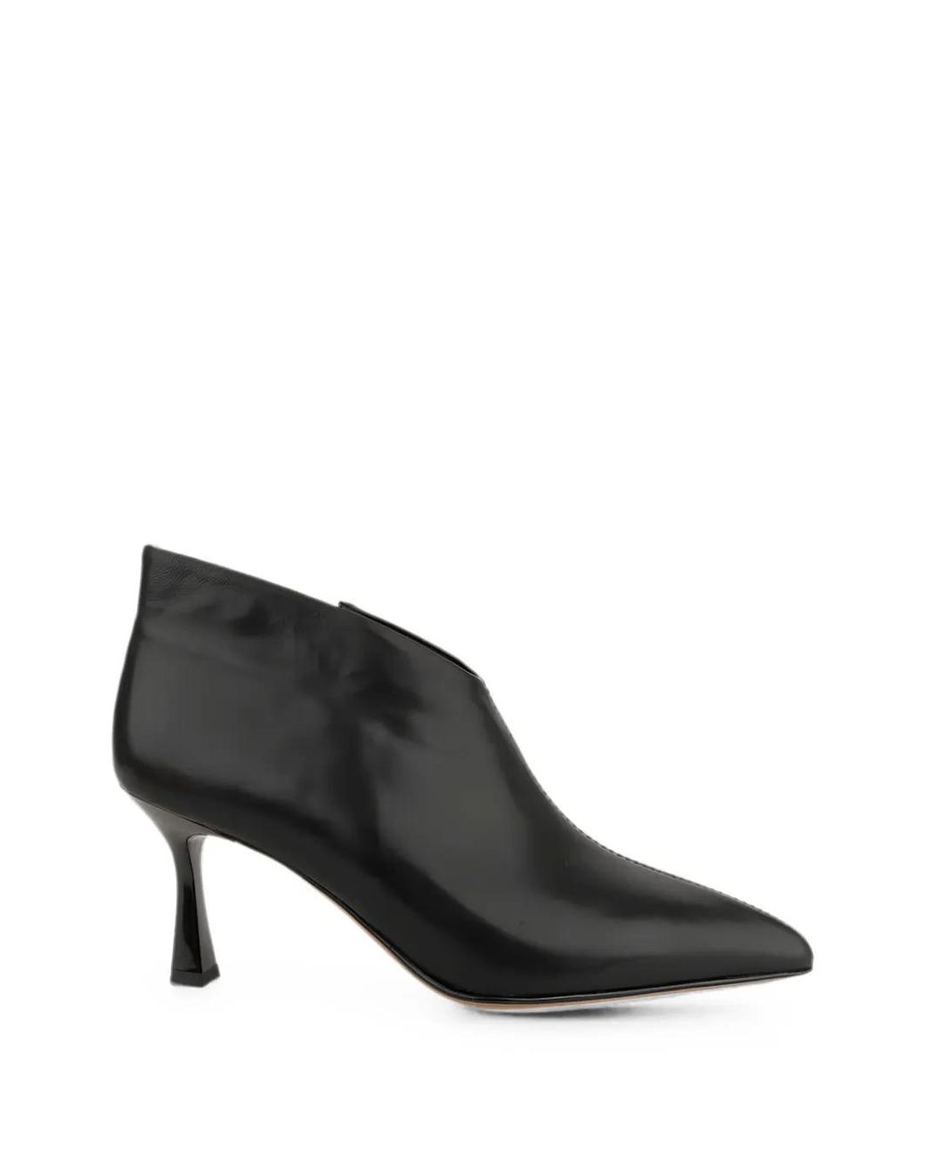 Linda Baumann Black Pointed-Toe Ankle Boots