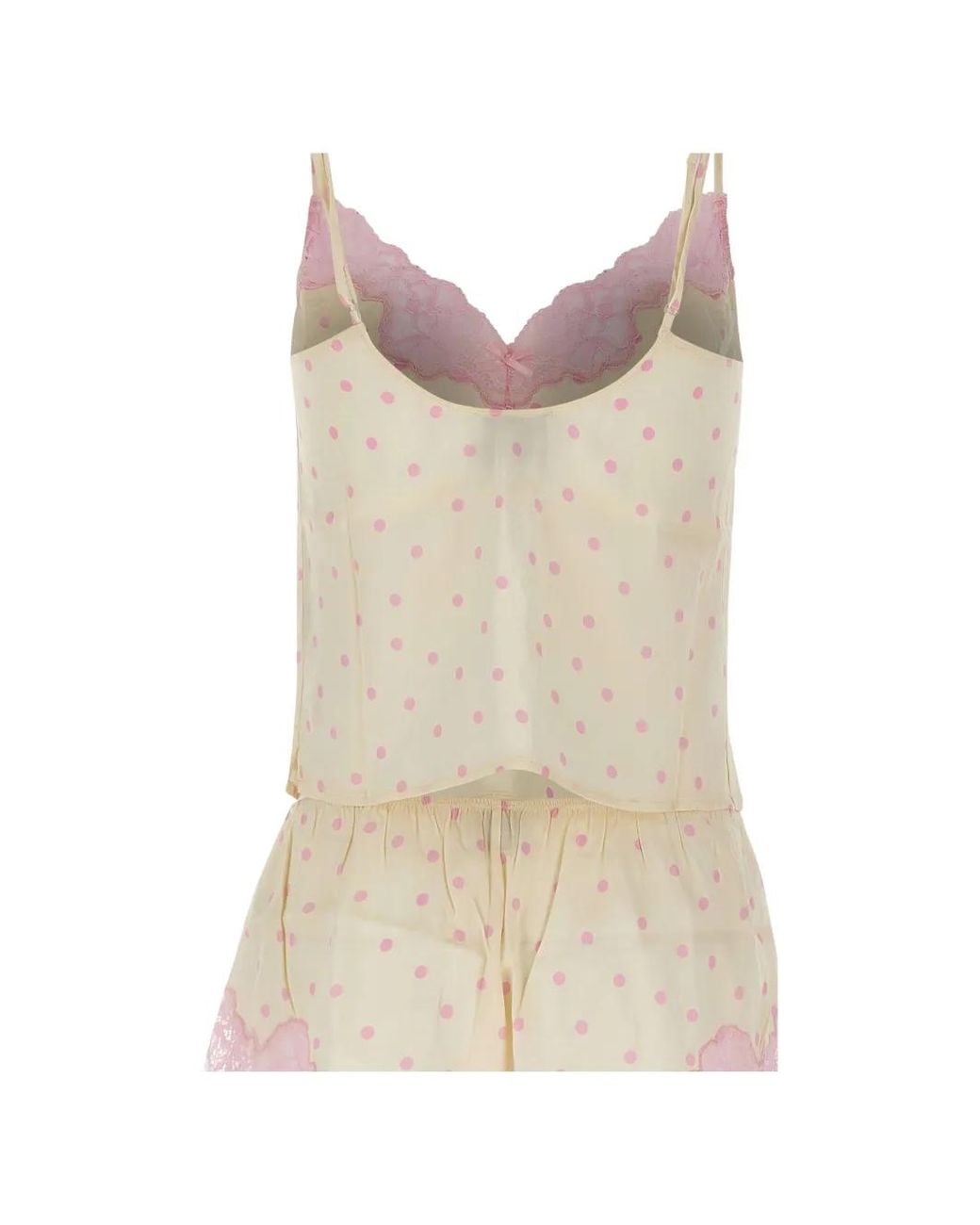 Mc2 Saint Barth White Pilar Top And Shorts Set With Lace
