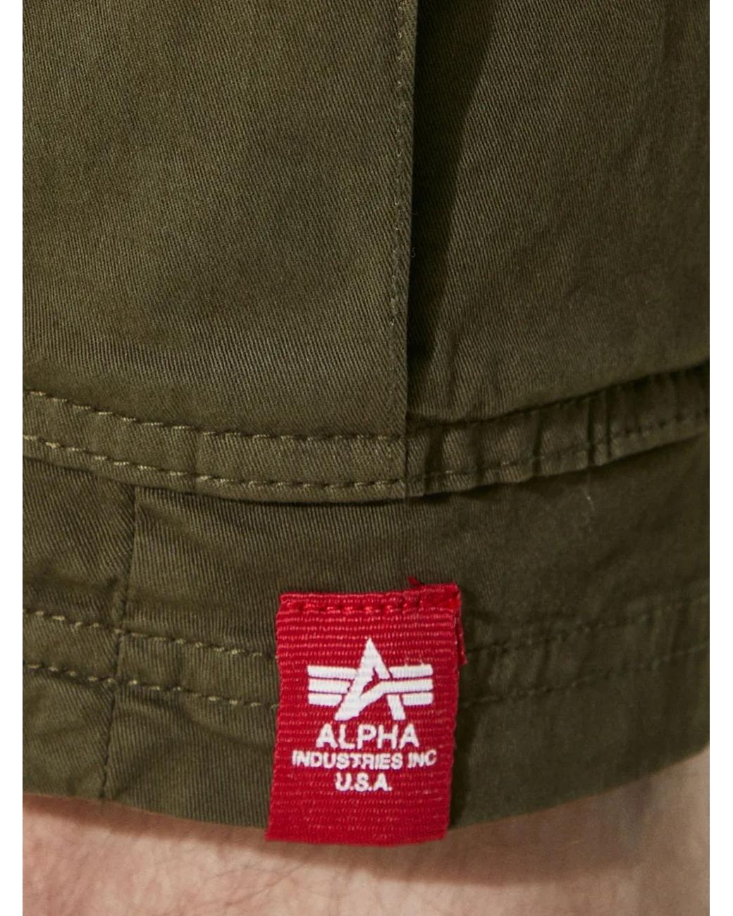 Alpha Industries Green Airman Cargo Pocket Shorts for men