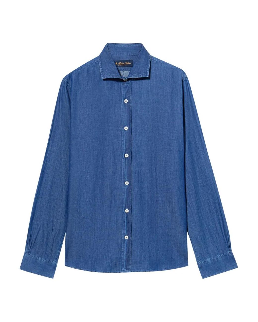 Brooks Brothers Blue Spread-Collar Denim Shirt for men