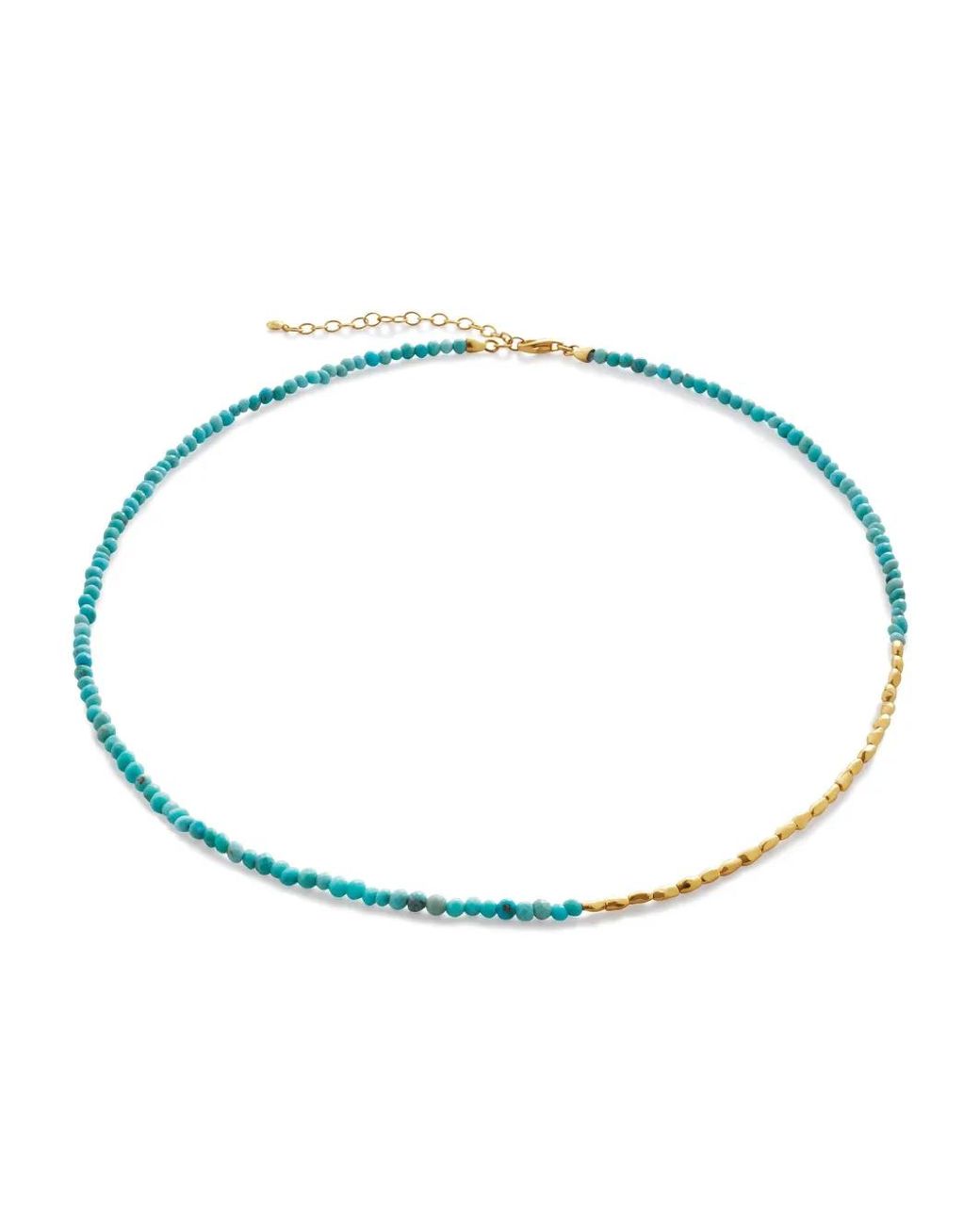 Monica Vinader White Mini Nugget Beaded Necklace