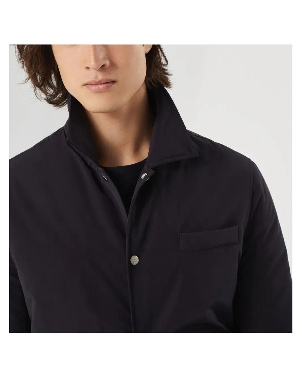 Brunello Cucinelli Blue Casual Jacket for men