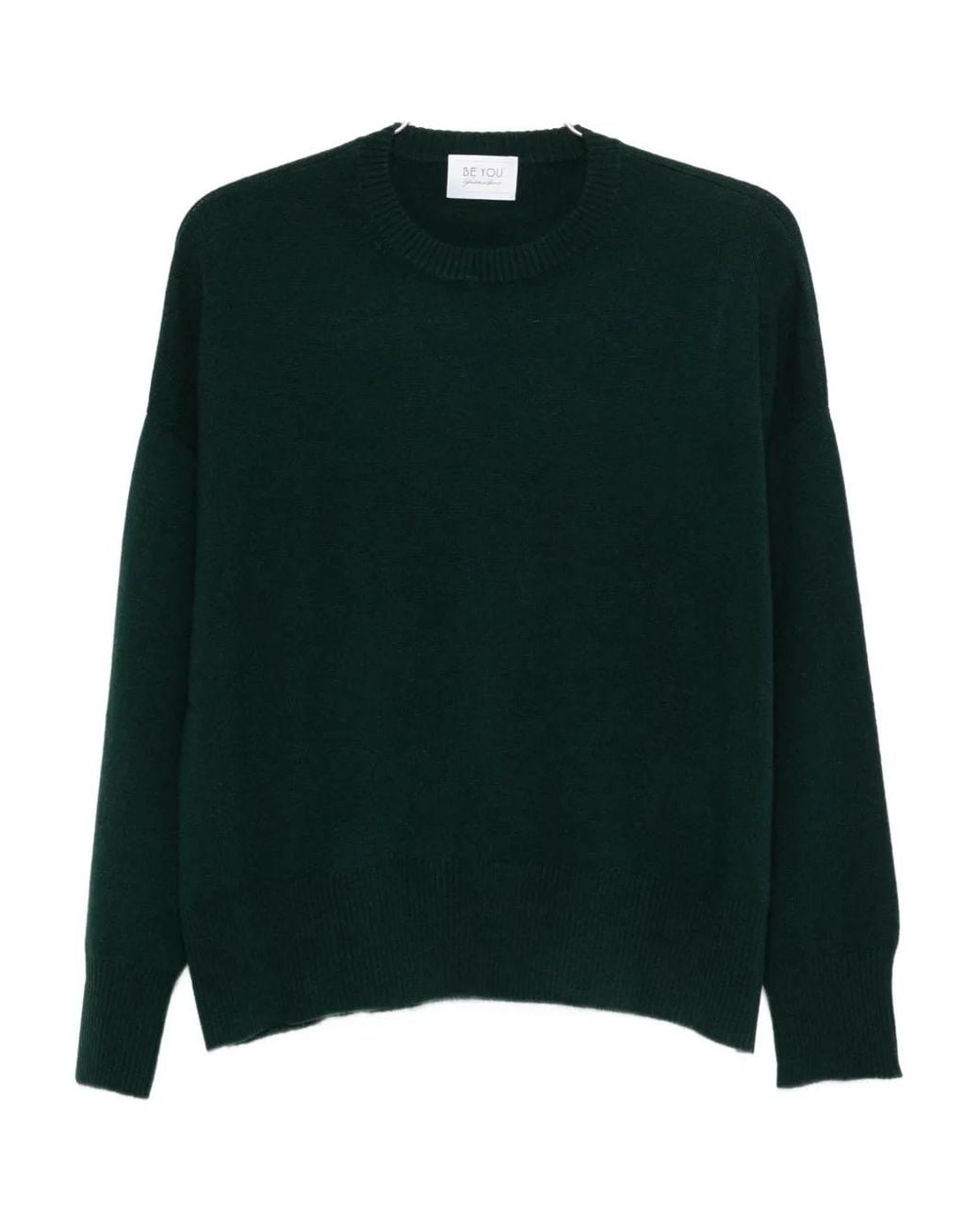 Be You Green Crew-Neck Cashmere Sweater