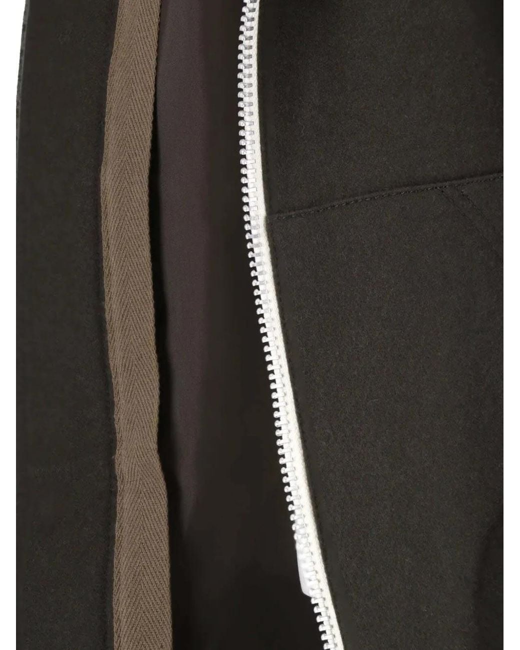 Sacai Black Cropped Boxy Jacket With High Collar And Hood for men