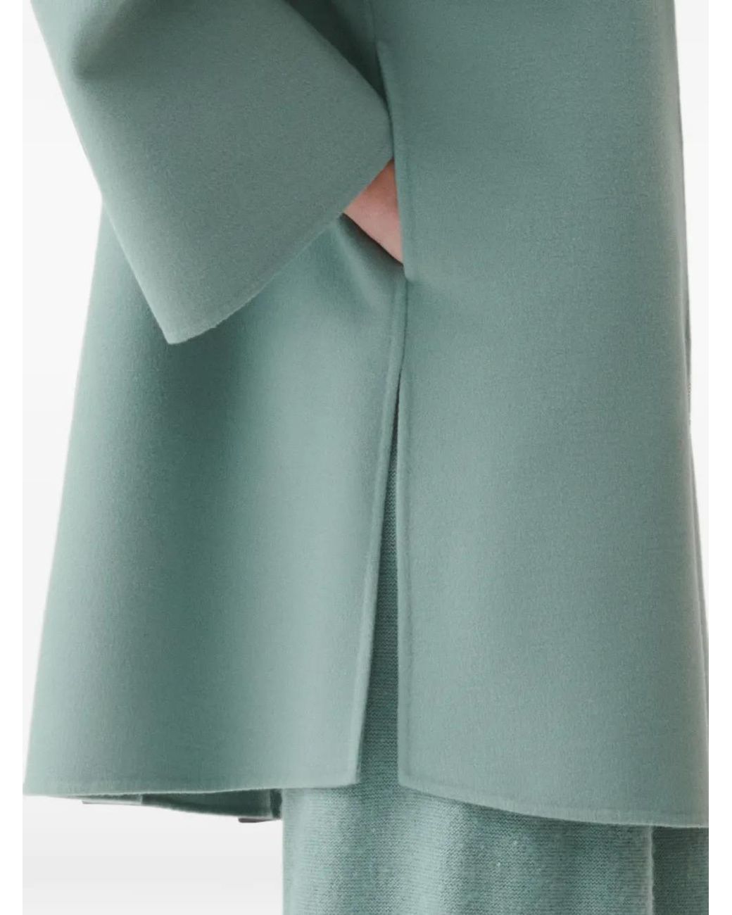 Fabiana Filippi Blue Zip-Up High-Neck Coat