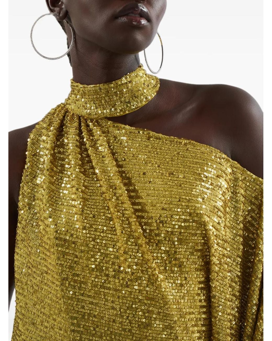 ‎Taller Marmo Metallic Atlas Disco Sequin-Embellished Dress